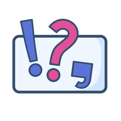 Quote Exclamation Point Icon Illustration