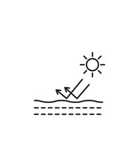 heat protection icon, vector best line icon.