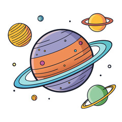 space rocket vector illustration