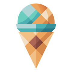 ice cream cone on black background