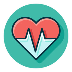 heart and heartbeat symbol