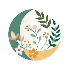 vector illustration of a tree with flowers