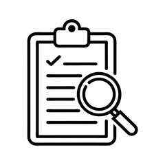 clipboard with magnifying glass