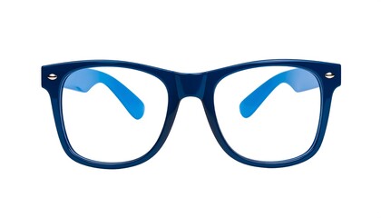 Pair of dark blue eyeglasses
