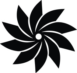  a pinwheel silhouette vector.