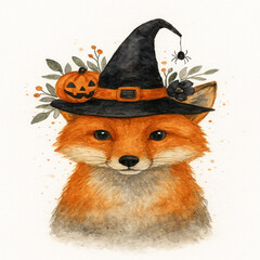 halloween witch with pumpkin