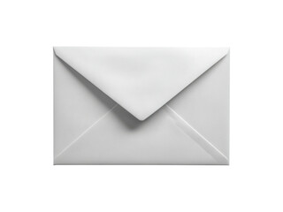 White paper envelope with folded flap and diagonal seam mail correspondence image, Isolated On Png Transparent Background