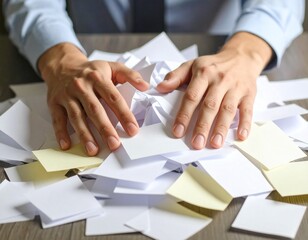 Overwhelmed by Papers, Business Stress.