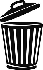 Trash icon in line. Dustbin, Recyclable, Recycling line icon,Garbage Bin Line Vector Icon. Editable Stroke. Pixel Perfect. For Mobile and Web. Transparent background for apps.