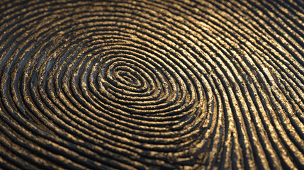 Fingerprint pattern displaying unique papillary ridge details
