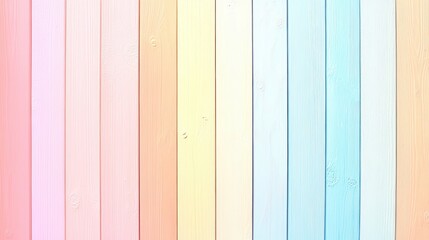 A vibrant wooden background with pastel-colored planks arranged vertically, creating a cheerful and artistic appearance.