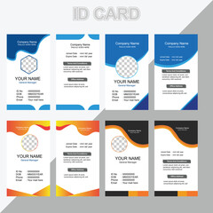 Professional Office Employee ID Card Design template