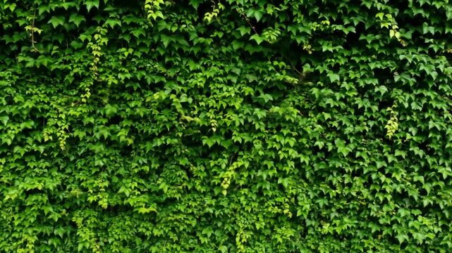 Lush green ivy wall
