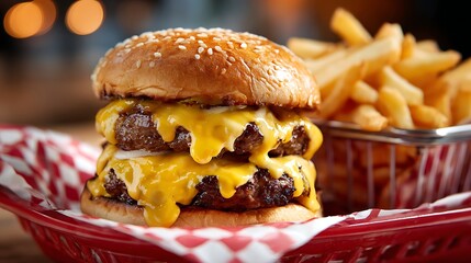 Best double cheeseburger with fries images download delicious burger photography fast food restaurant 100