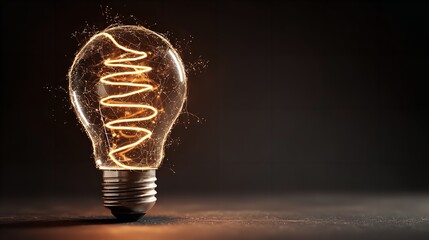 Brilliant Ideas: Glowing Filament Lightbulb with Sparkles