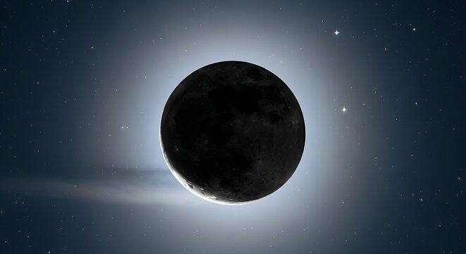 Total Solar Eclipse Celestial Event Dark Sun.