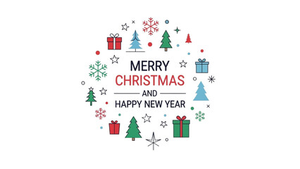 Christmas Vector Illustration Set of Festive Design Elements and Holiday Assets