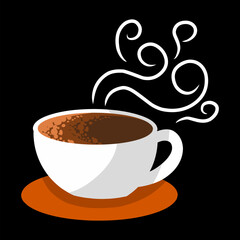 a cup of hot coffee