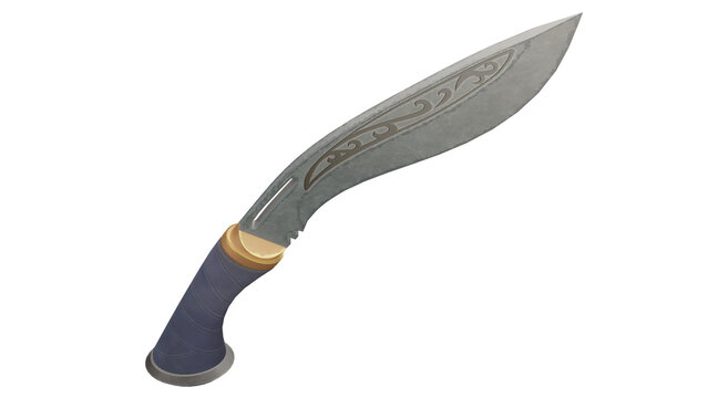 Unique stylized kukri with intricate design for collectors