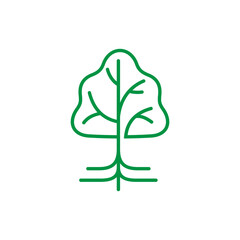 Modern line tree branch logo design icon