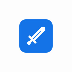 sword weapon icon sign vector