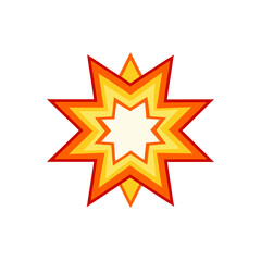 Explosive burst with radiating energy, perfect for illustrating impact and power transparent background