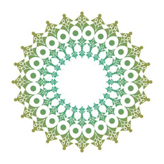 Floral colorful ornamental mandala design illustration vector