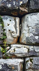 Close-up stone wall texture
