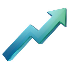 A 3d arrow illustration on white background