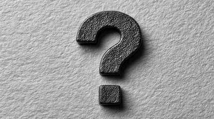 Black question mark on solid colored background 
