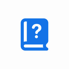 faq book question mark icon sign vector