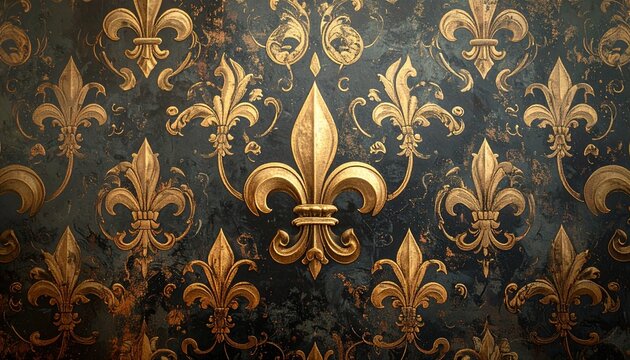 Fleur-de-lis wallpaper, regal texture v2