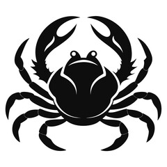 Illustration of a crab isolated on white background, a crustacean with claws