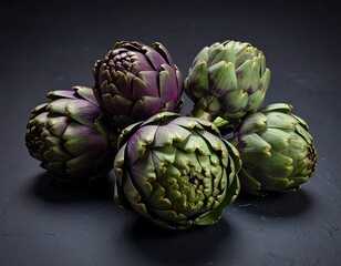 Obraz premium Close-up of fresh artichokes