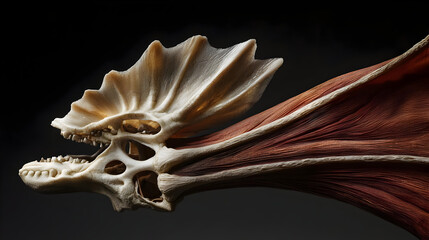 Obraz premium Detailed Dinosaur Skull Model Profile