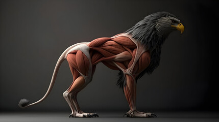 Muscular Lion Eagle Hybrid Profile