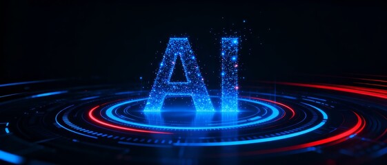 AI technology digital logo