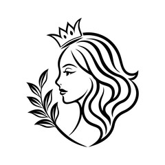 a luxurious golden beauty logo featuring a woman