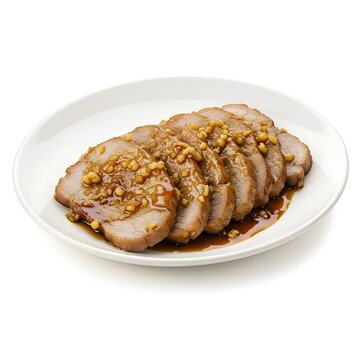 Japanese Buta no Kakuni Braised Pork with Sauce and Peanuts
