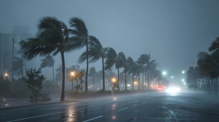 Tropical Storm Approaching Coastline with Strong Winds and Heavy Rains Threatening Coastal Communities with Extreme Weather