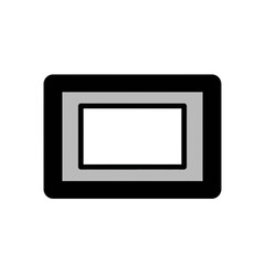 Abstract rectangle displays outline shape vector design graphic