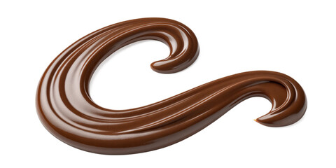 Glossy Melted Chocolate Letter 'C' on Transparent Background
Smooth Swirl of Liquid Chocolate Forming the Letter C