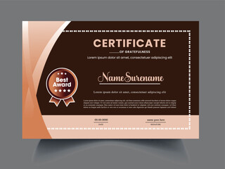 creative certificate clean design template