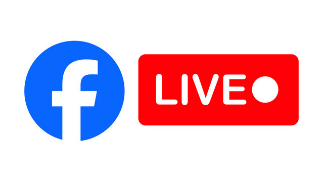 Facebook Meta Live streaming icon next to the logo  transparent background
