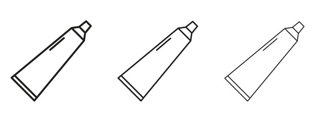 Toothpaste tube icon, outline sign, linear symbols