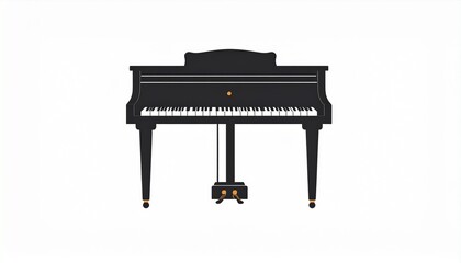 piano keys isolated on white