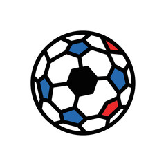 Obraz premium Iconic soccerball object rotates playfully isolated background element symbol