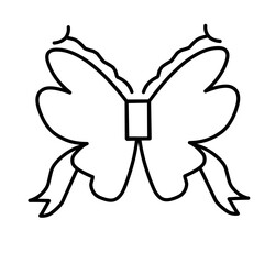 black and white ribbon icon