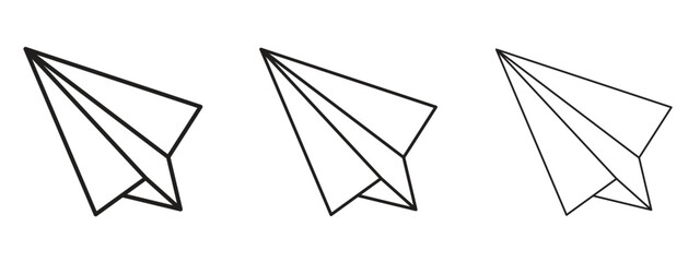 Paper plane icon, outline sign, linear symbols
