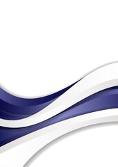 Abstract background design with wave pattern and blue and white gradient color, dynamic and modern vector